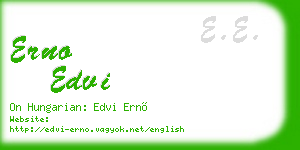 erno edvi business card