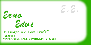 erno edvi business card